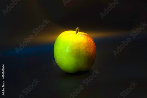 Fresh red apple isolated on white. With cutting path