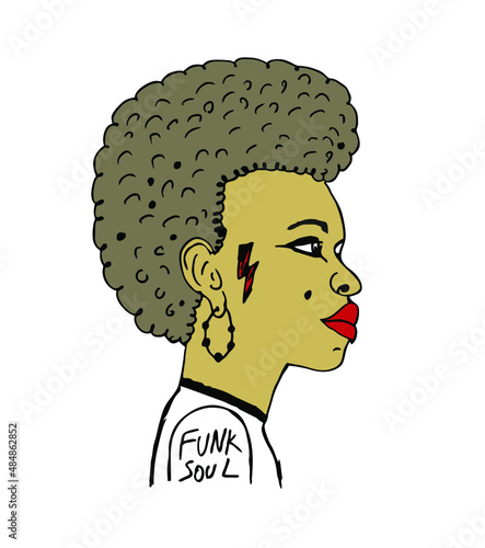 Disco funk punk graphic design vector art