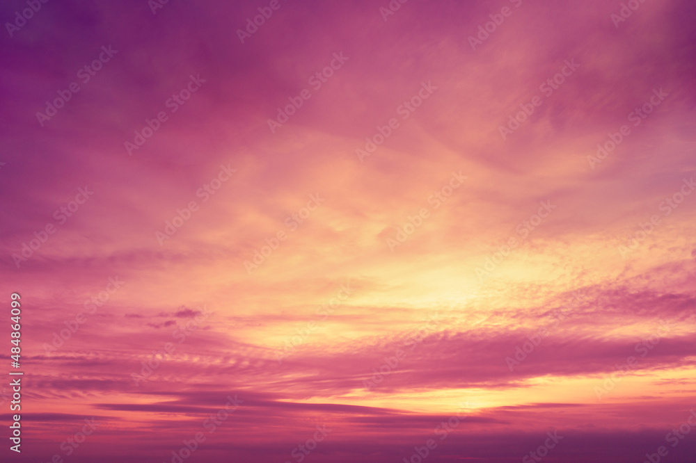 Colorful cloudy sky at sunset