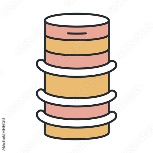 beer keg icon from food and restaurant collection. Thin outline beer keg, beer, alcohol detailed offset lineal color icon isolated on white background. Line vector beer keg sign, symbol for web and