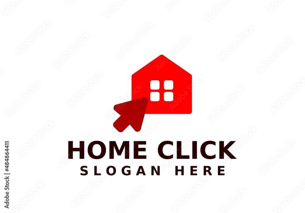 Click home Logo Template Design Vector, Emblem, Design Concept, Creative Symbol, Icon