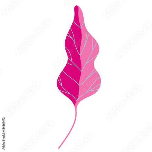 Abstract bright foliage. Flat illustration.