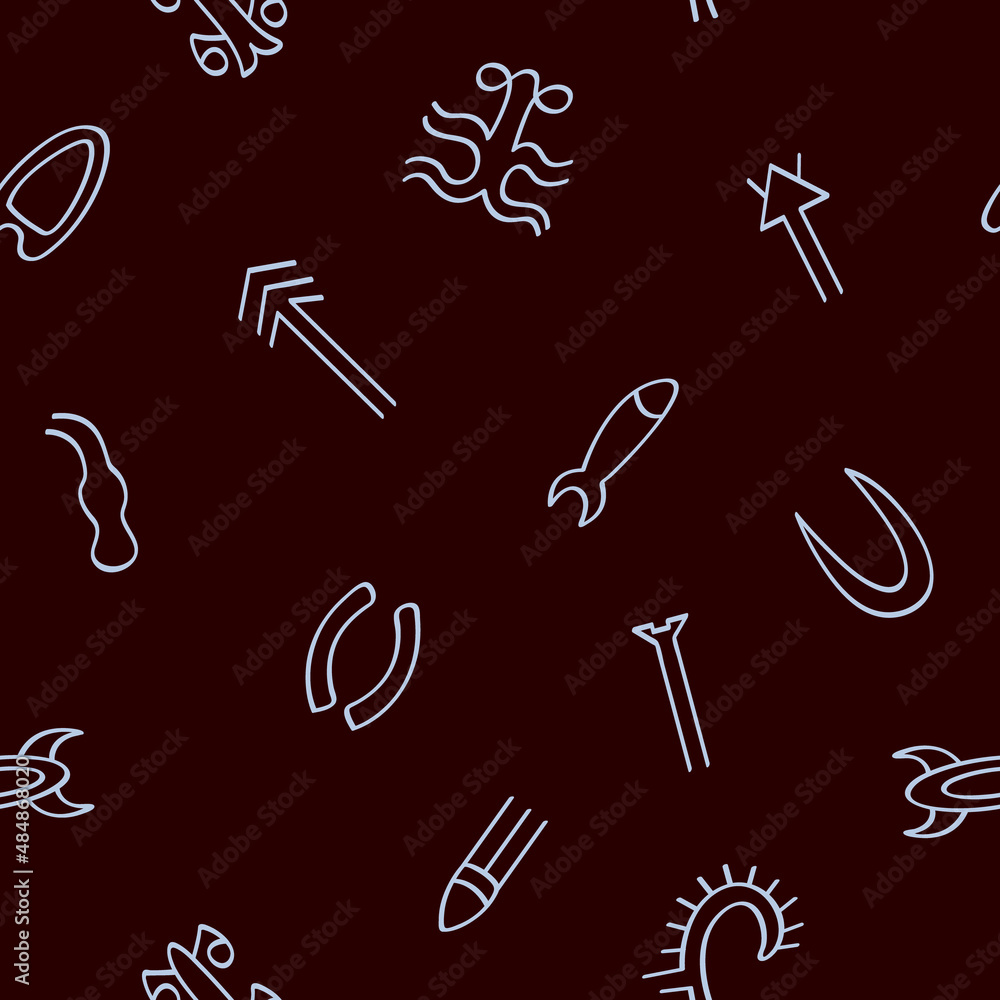 Seamless pattern with Rongorongo glyphs for your project Seamless pattern with Rongorongo glyphs for your project