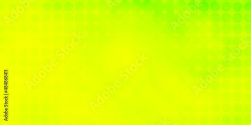 Light Green  Yellow vector layout with circle shapes. Abstract colorful disks on simple gradient background. Design for your commercials.