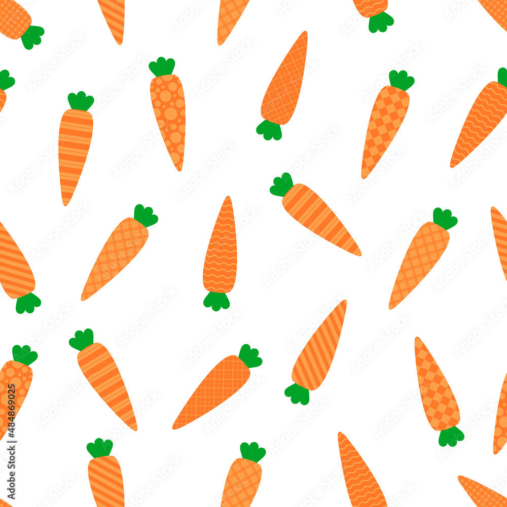 Seamless pattern Carrot ornament vector illustration Seamless pattern Carrot ornament vector illustration