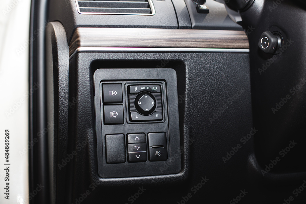 Fototapeta premium Car dashboard in the modern car close up