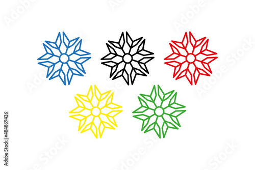set of snowflakes