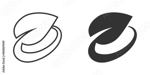 Leaf icon in flat style. Plant vector illustration on white isolated background. Flower sign business concept.