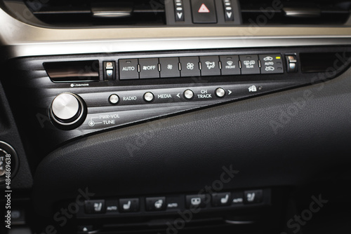 manual air conditioning controls of the car