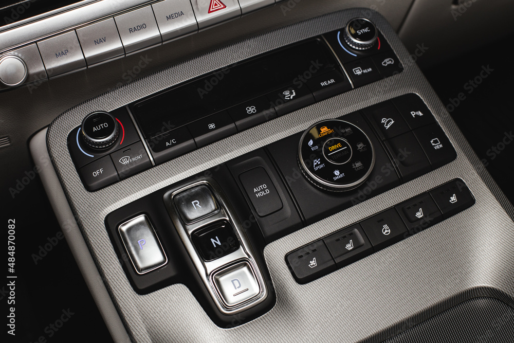 Fototapeta premium Car dashboard in the modern car close up