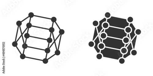Science icon in flat style. Dna cell vector illustration on white isolated background. Molecule evolution business concept.