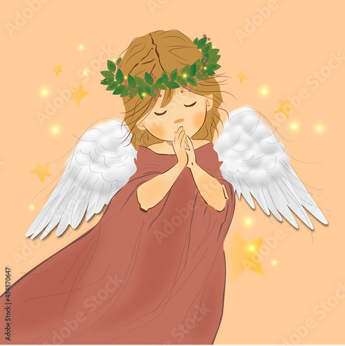 Angel. Guardian, patron, cute image