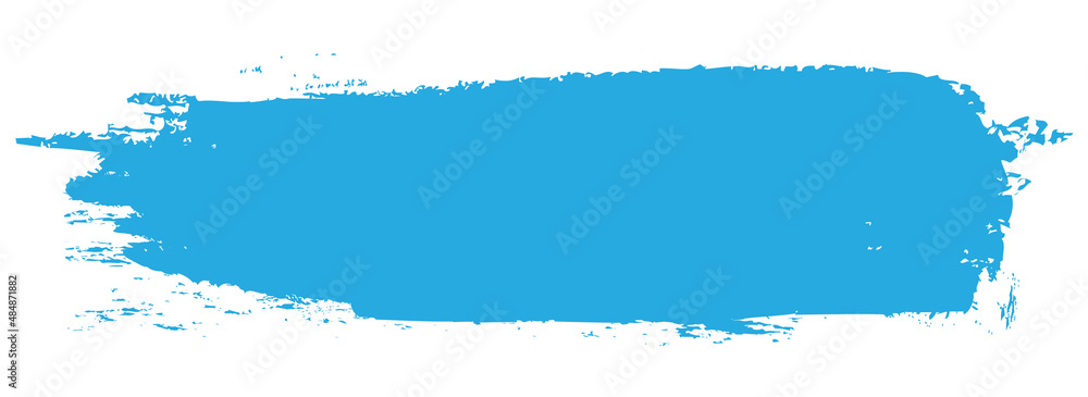 Blue brush stroke isolated on white background. Trendy brush stroke vector for blue ink paint, grunge backdrop, dirt banner, watercolor design and dirty texture. Brush stroke vector