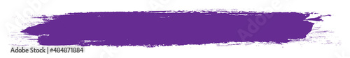 Violet brush stroke isolated on white background. Trendy brush stroke vector for violet ink paint, grunge backdrop, dirt banner, watercolor design and dirty texture. Brush stroke vector photo