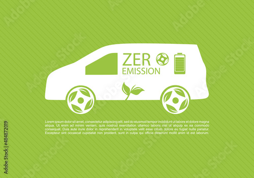 Zero emission background suitable for industry, eco, medical, pollution, automobile. Environmental zero waste nature friendly lifestyle.