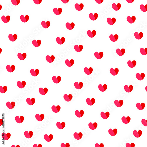 Fototapeta Naklejka Na Ścianę i Meble -  Hearts cute love seamless pattern design