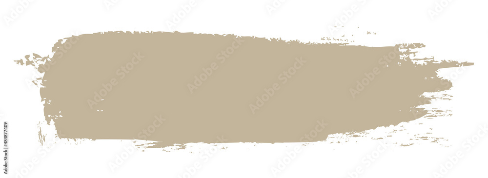 Beige brush stroke isolated on white background. Trendy brush stroke vector for beige ink paint, grunge backdrop, dirt banner, watercolor design and dirty texture. Brush stroke vector