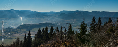 View from Predny Choc hill in Chocske vrchy mountains in Slovakia photo