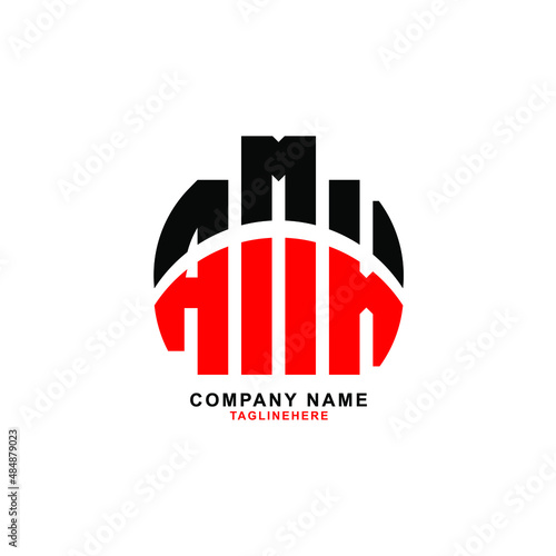 AMX letter design. AMX letter logo design with white background. AMX creative letter logo with two colors.
 photo