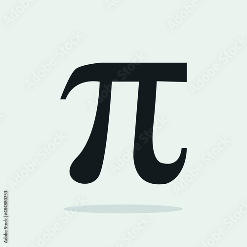 Pi symbol icon. vector illustration.