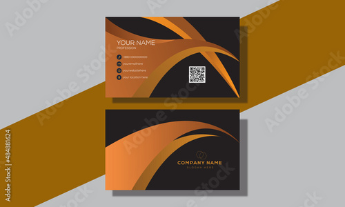 luxury golden  business card design template 