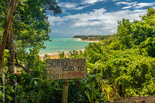 Obraz na płótnie Praia do espelho em Porto Seguro no Sul da Bahia w salonie