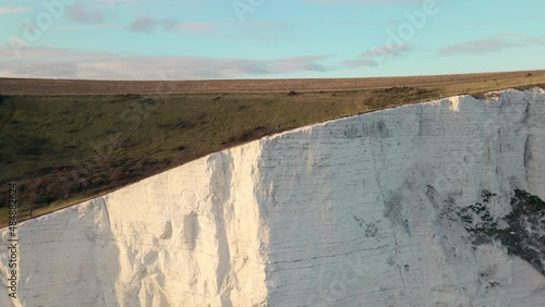 White Cliffs of Dover. Seven Sisters National park, East Sussex, England south coast.