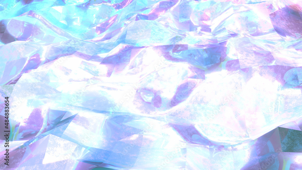 Fototapeta premium 3d rendered abstract glossy purple terrain.