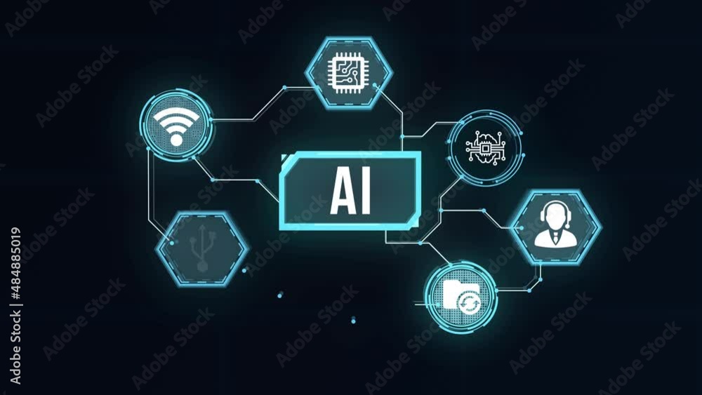 Internet, business, Technology and network concept. AI Learning and Artificial Intelligence Concept. Virtual button. Internet, business, Technology and network concept. AI Learning and Artificial Intelligence Concept. Virtual button.