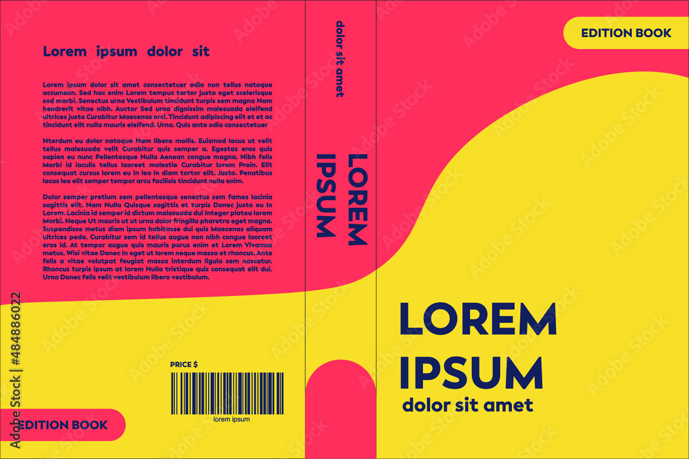 Full book cover design template, Vector, illustration. novel cover.
 - obrazy, fototapety, plakaty 