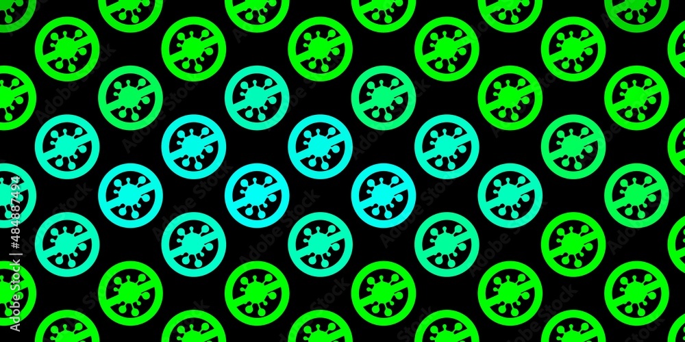 Dark Green vector backdrop with virus symbols. Dark Green vector backdrop with virus symbols.