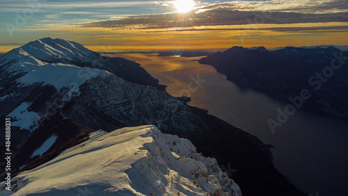 Beautiful View from Monte Altissimo to Lake Garda