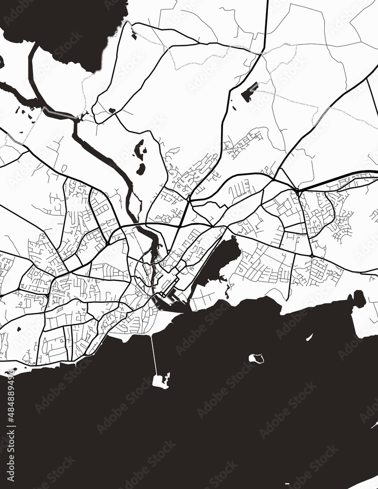 Obraz premium Galway City Map