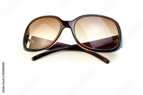 two sunglasses on white background