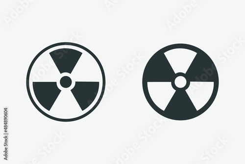 radiation symbol. radioactive isolated vector icon