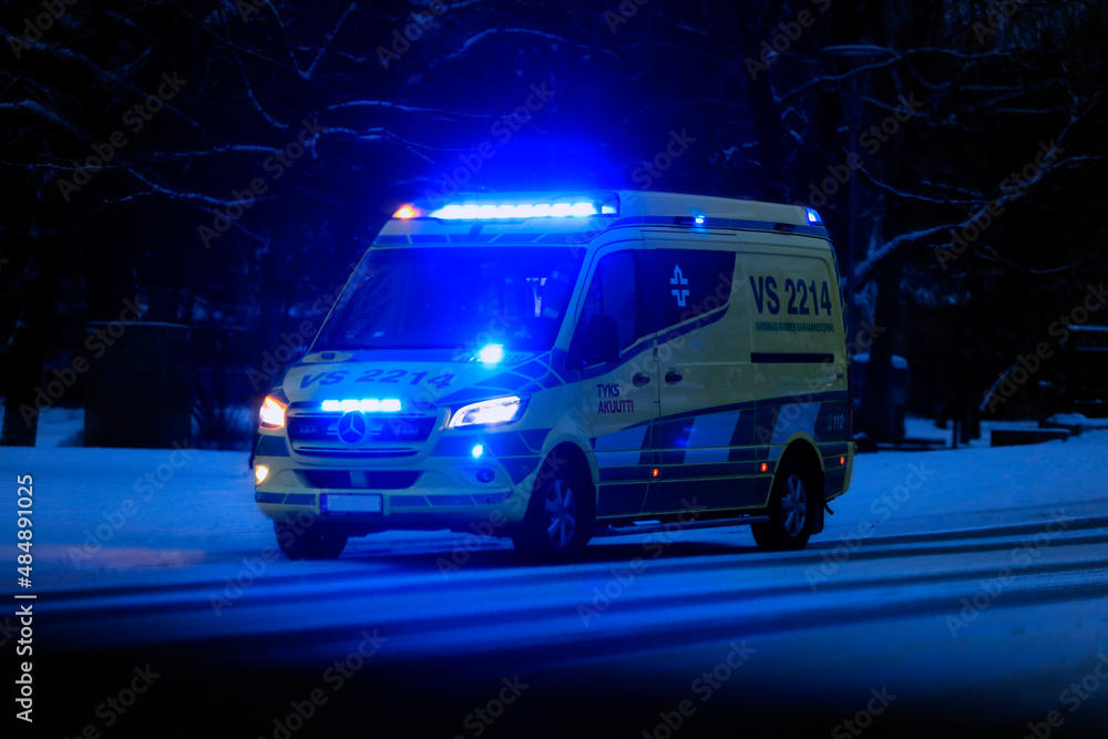 Ambulance Lights Flashing