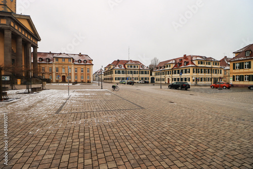 Winterlicher Karlsplatz in Ansbach