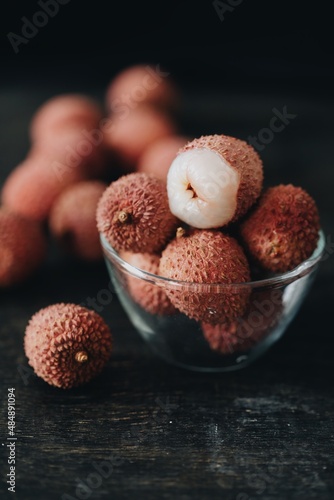 lychee on a table