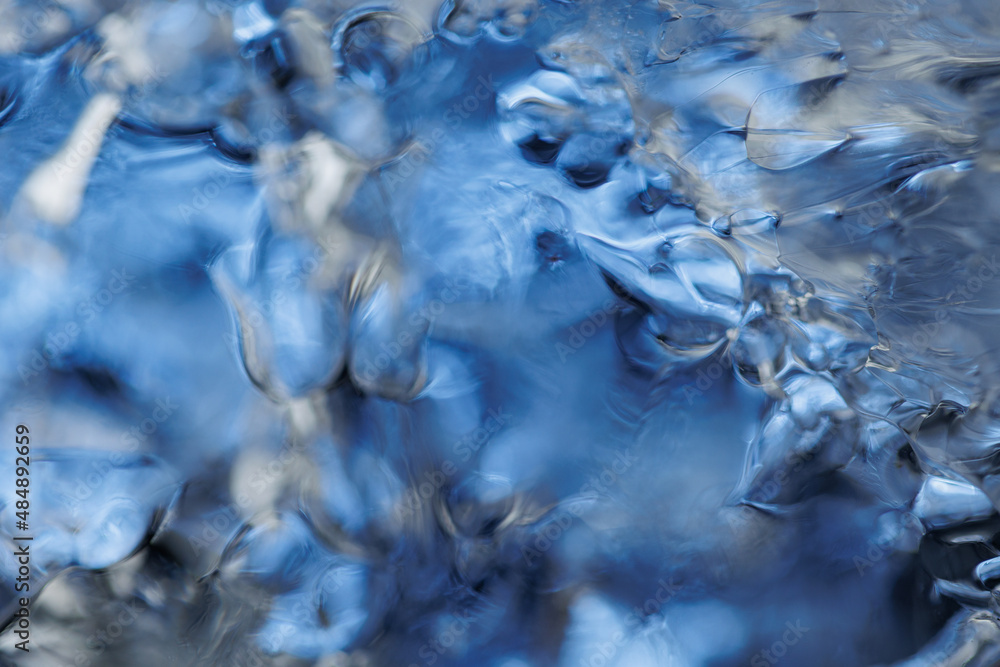 Melting ice water closeup Melting ice water closeup