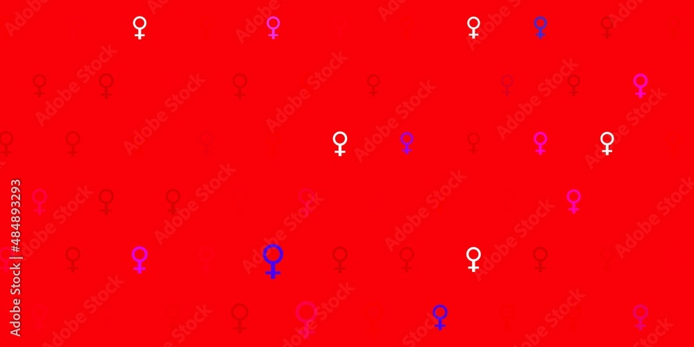 Light Red vector template with businesswoman signs. Light Red vector template with businesswoman signs.