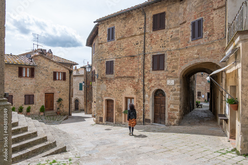 Monticchiello (Italy) - The wonderful medieval and artistic village of Tuscany region, in the municipal of Pienza, during the spring. photo