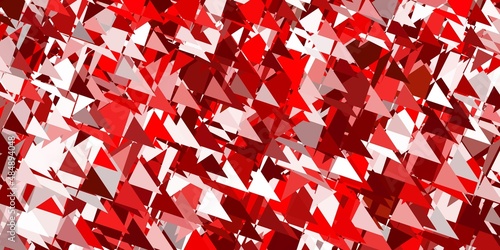 Light red vector background with triangles.