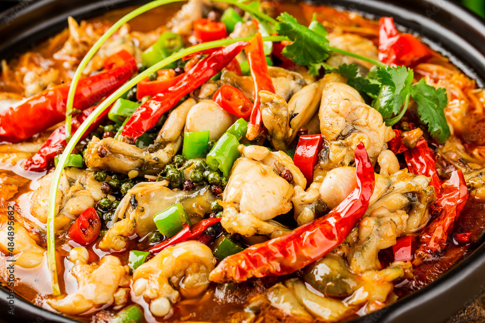 Chinese Sichuan specialties spicy beef frog Chinese Sichuan specialties spicy beef frog