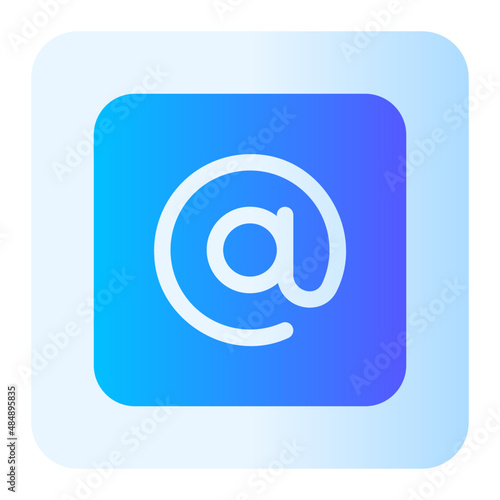 Free Download at sign gradient icon - GFXLoad