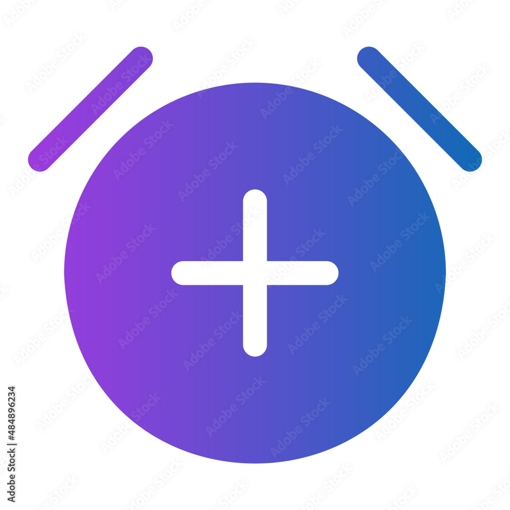 Fototapeta premium alarm gradient icon