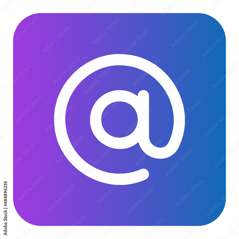 at sign gradient icon at sign gradient icon
