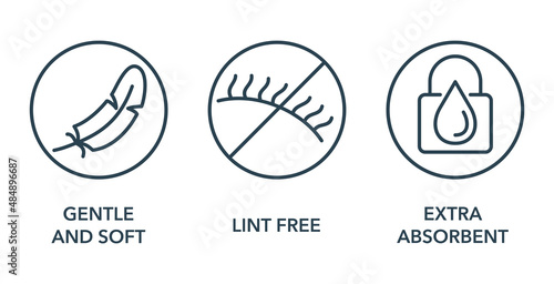 Cotton rouds icons - soft, lint free, absorbent