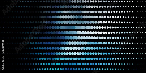 Dark BLUE vector texture with disks. Abstract illustration with colorful spots in nature style. Pattern for websites.