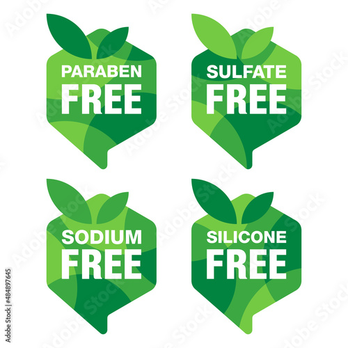 Paraben, Sulfate, Sodium, Silicone Free icons
