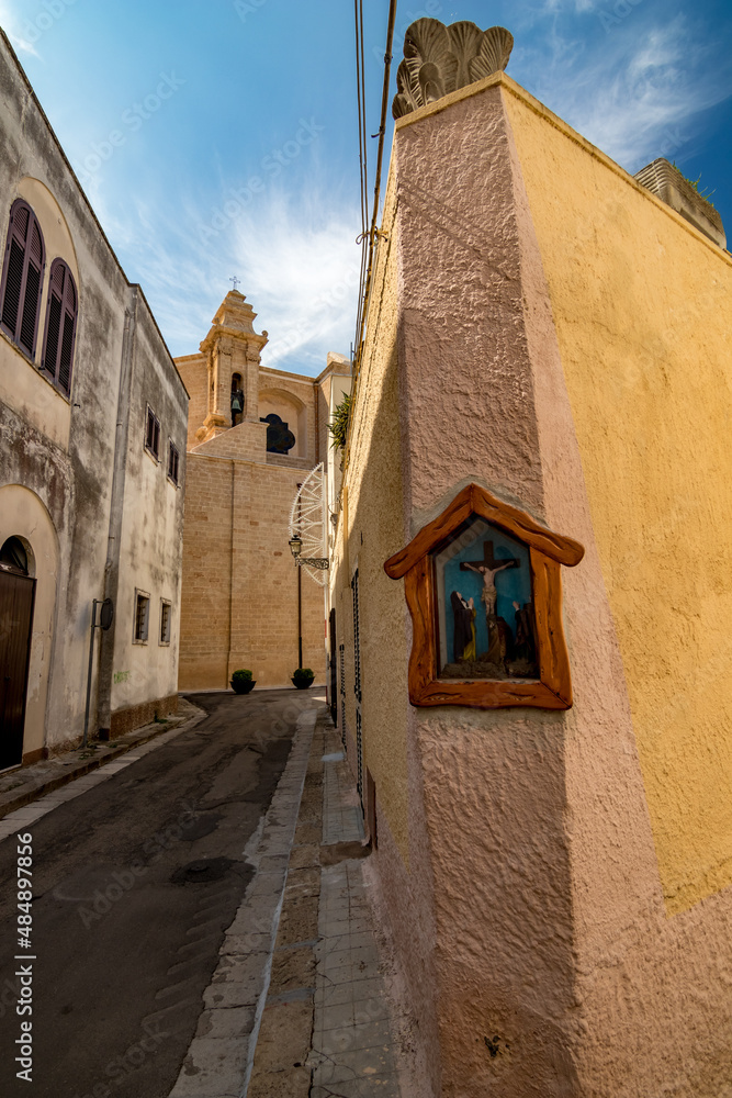 Historical center of Copertino, Italy, region Apulia, province Lecce (LE)
Travel photography, street view, sunny August summer day.